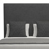 Nativa Interiors Moyra Plain Bed, Charcoal, Queen, Headboard: Medium