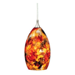 Vaxcel PD57115SN Milano Mini Pendant, Satin Nickel - Pendant Lighting