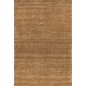 Arvin Olano Arrel Speckled Wool-Blend Area Rug, Wheat 3' x 5'