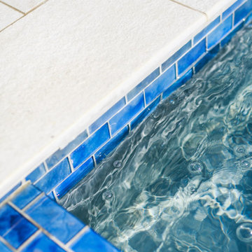 Blue Tile Pool Coping