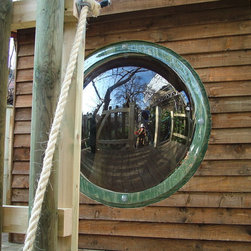 Large treehouse with large slide - Outdoor Playhouses
