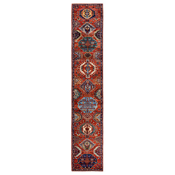 Serapi, One-of-a-Kind Hand-Knotted Runner Rug  - Orange, 2' 9" x 14' 8"