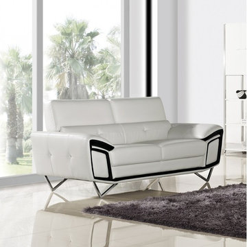 Kaya Modern Eco-Leather Loveseat
