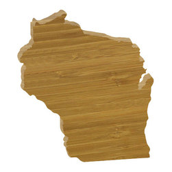 CuttingBoards.net - State Shaped Cutting Boards, Brown Richlite, Wisconsin - Cutting Boards