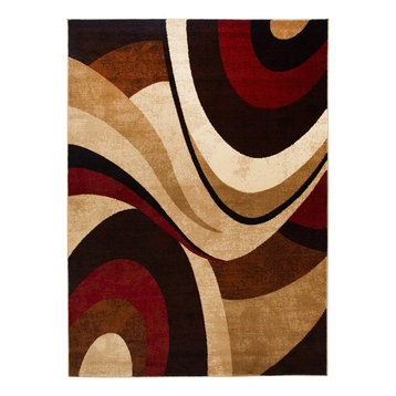Home Dynamix Tribeca Slade Runner Area Rug 1'9"x7'2", Abstract Brown/Red