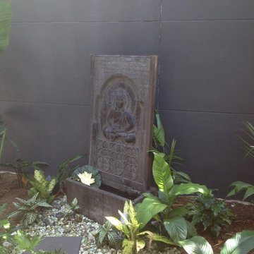 Tropical Balinese Garden & Firepit