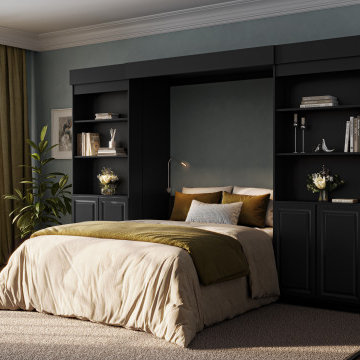 Murphy Bed: Majestic Library Bed: Supreme (Black)