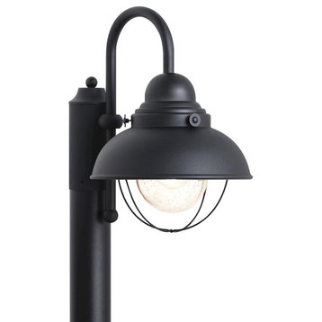 Sea Gull Lighting Sebring 1 Light Outdoor Post Lantern, Black - 8269EN3-12