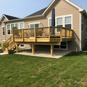 Pressure Treated Pine Deck with Lifestyle Rails in Hawthorn Woods, IL