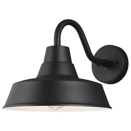 Barn Light Medium 1-Light Outdoor Wall Lantern, Black