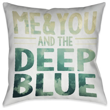 Deep Blue Decorative Pillow, 18"x18"