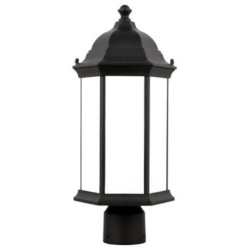 9.3W 1 LED Medium Outdoor Post Lantern in Traditional Style - 8.13 inches wide