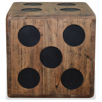 vidaXL Storage BoxMindi Wood 15.7"x15.7"x15.7" Dice Design