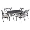 Athens 7-Piece Dining Set With Oval Dining Table and 6 Armchairs