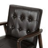 GDF Studio Callisto Mid Century Modern Fabric Club Chair, Brown