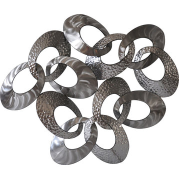 Looped Metal Wall Decor - Silver