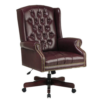 traditional leather desk chair