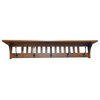 Mission Style Wall Mounted Coat Rack with Shelf, Solid Wood, Oak Wood, 42", Mich