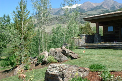 Inspiration for a rustic landscaping in Other.