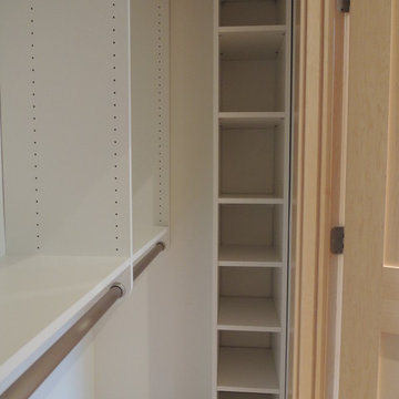 Clever use of closet space in the master suite