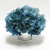 Mercury Glass Votive, Blue Hydrangea