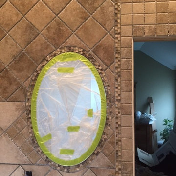 Temple Custom Master Bathroom Tile (diagonal lay)
