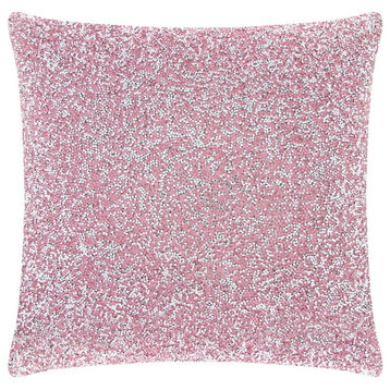 Sparkles Home Luminous Rhinestone Allover Pillow - 14x20" - Pink