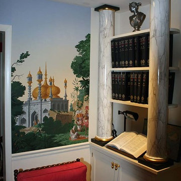 Faux Marble Bookcase Columns