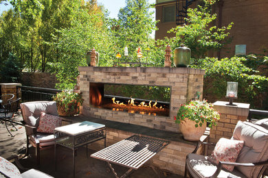Outdoor Traditional Brick Fireplace - White Mountain Hearth