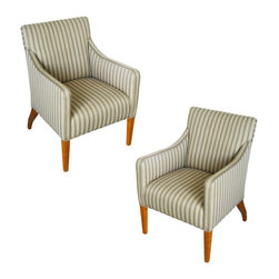 Tommi Parzinger Style Club Chairs - Armchairs And Accent Chairs