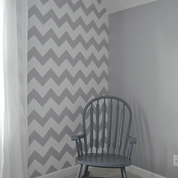 Modern Chevron Wall Stencil Projects