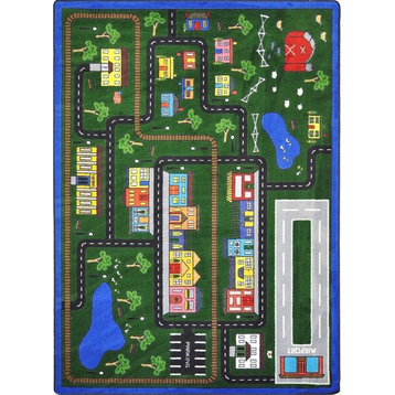 Kid Essentials, Active Play And Juvenile Tiny Town Rug, 10'9"X13'2"