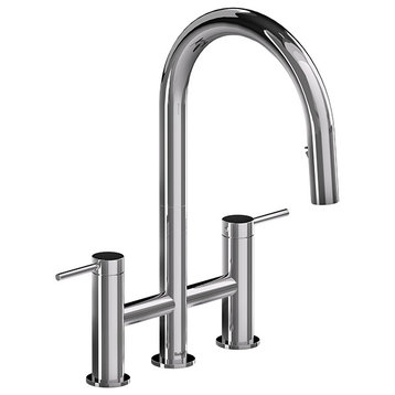 Azure Kitchen Faucet With Spray, Chrome