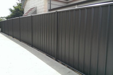 Panel fencing in colour Grey Ridge