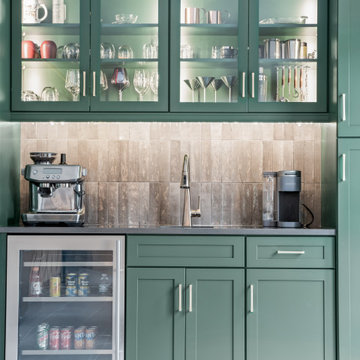 Green Cabinets Boost Style and Organization in the Kitchen