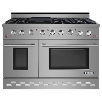 NXR SC 48" Stainless Steel Gas Range, 6 Burner with Dual Convection Oven SC4811