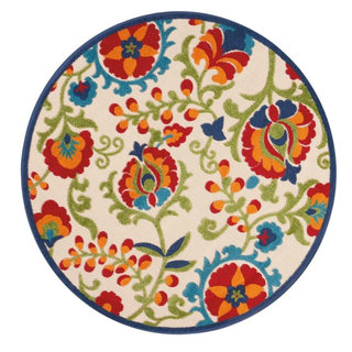 Waverly Greetings Indoor/Outdoor Modern Floral Multicolor 2' x 3' Door Mat,  (2' x 3') 