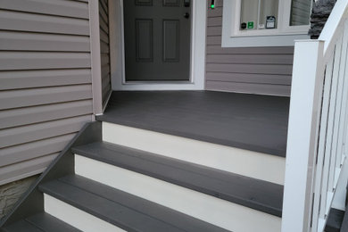 Mid-sized elegant porch photo in Edmonton