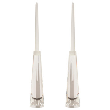 Facet Cone Candleholders, Set of 2