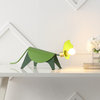 Gretchen 7.5" Modern Industrial Iron Triceratops LED Kids' Lamp, Green
