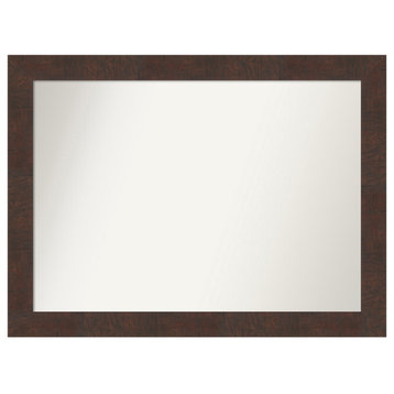 Wildwood Brown Non-Beveled Wall Mirror 43x32 in.
