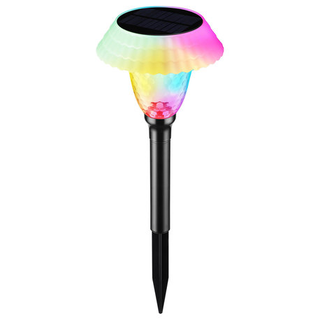 LEONLITE 16-Pack Solar Pathway Colorful Lights, Dusk to Dawn Auto 7Colors Change