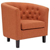 Zoey Orange Upholstered Fabric Armchair