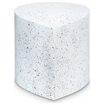 Meridian Furniture - Petal Finished Iron Metal Coffee Table, White Terrazzo, 1 Piece - Revolutionize your room with a touch of art and flair when you bring home this Petal White Coffee Table. With its White Terrazzo Pattern, this beautiful table is a perfect blend of art and functionality, providing ample space to hold your essentials while you binge-watch your favorite TV shows. Made from Iron Metal for durability and long service life, this table's modular design makes it easy to pair with additional Petal collection pieces to create the shape of your choice.