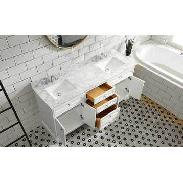 South Bay 73" Bathroom Vanity, White