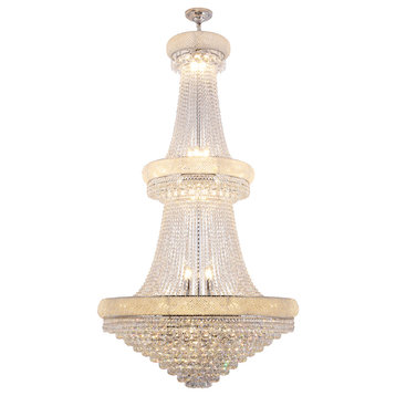 72", Two Tier K9 Chandelier 35-LED Ceiling Chandelier Lamp for Living Room