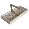 Modern Marble Tray, Gold Caddy, White