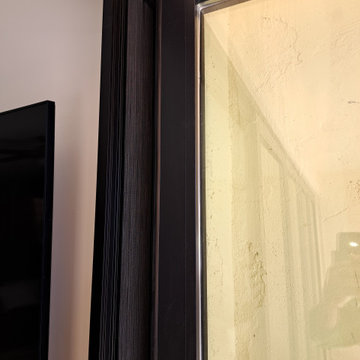 PANORAMIC DOOR WITH SCREEN ON THE LAKE