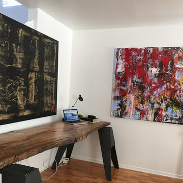 Home Office Live Edge Desk & Art