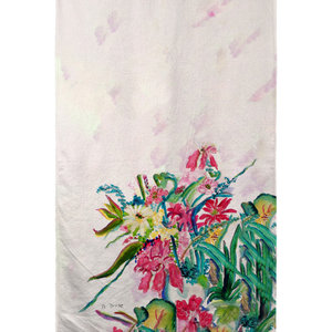 Ebydesign Spike and Stamp Floral Print Beach Towel 30 x 60 Blue